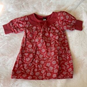 Tea Collection Red‎ Floral Kids Casual Dress